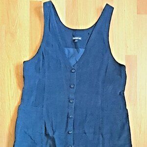 Toad & Co Women’s Corduroy Sleeveless Dress Size L Navy Blue Excellent Condition